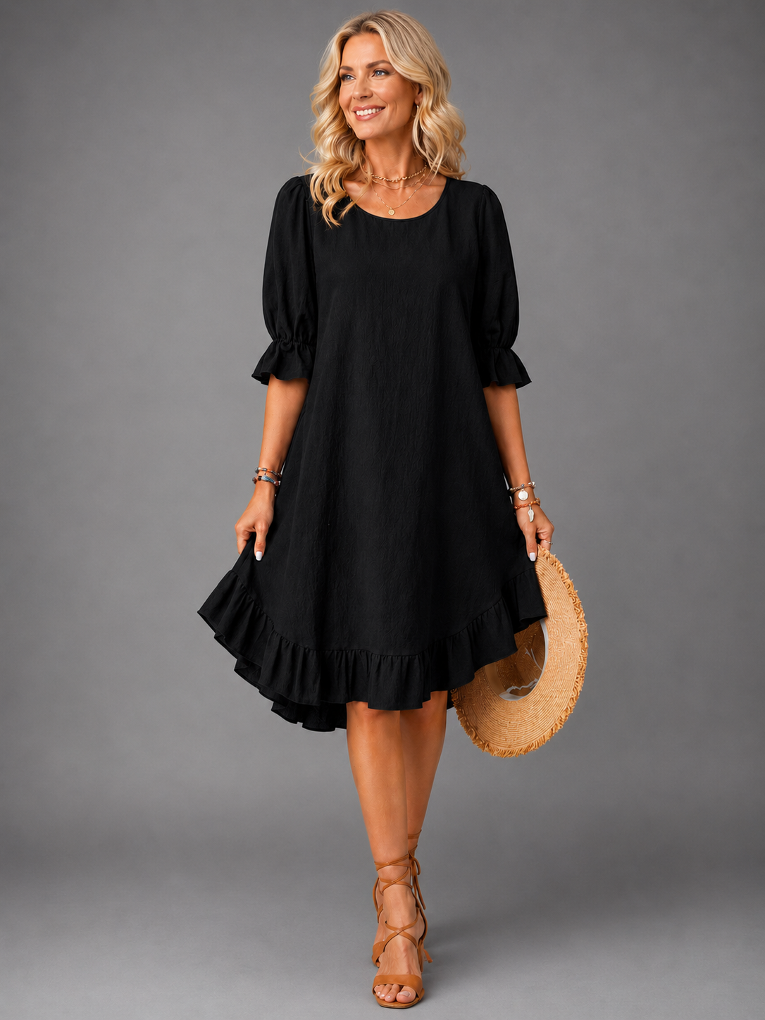 Neva | Relaxed Effortless Comfort Midi Dress
