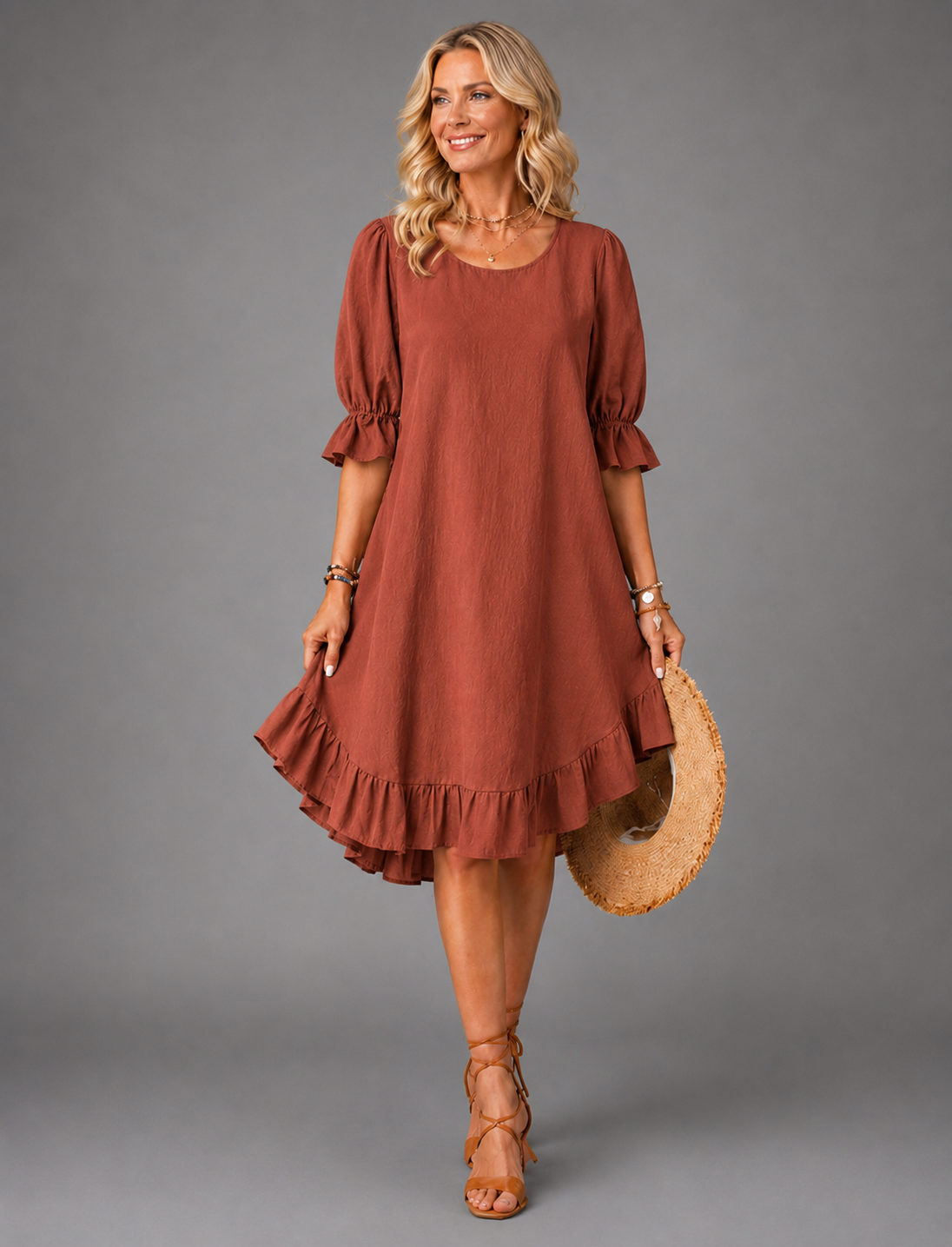 Neva | Relaxed Effortless Comfort Midi Dress