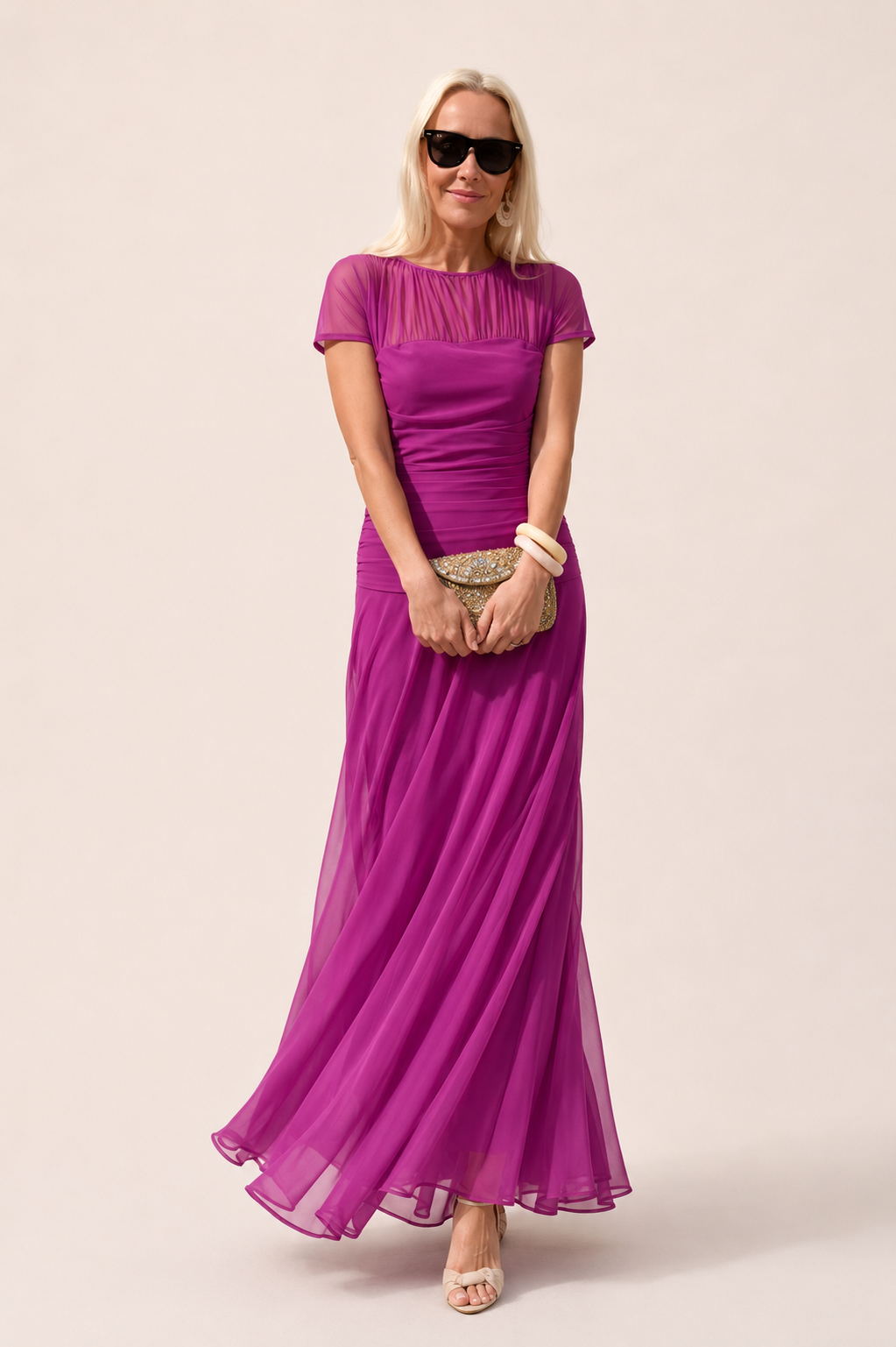 Wren | Flowy Chiffon-Look Midi Dress