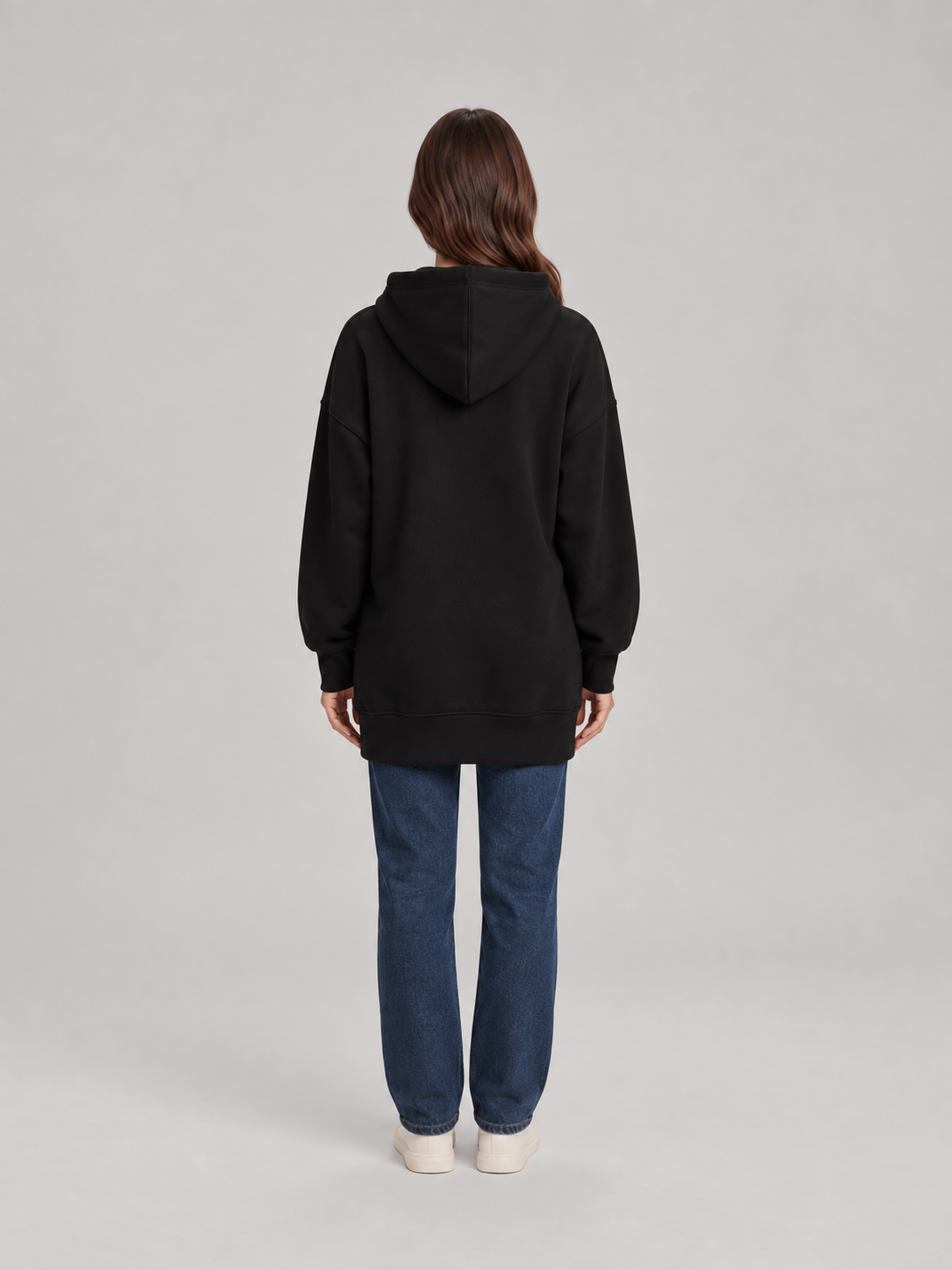 Harlow | Fleece-Lined Hooded Midi Dress