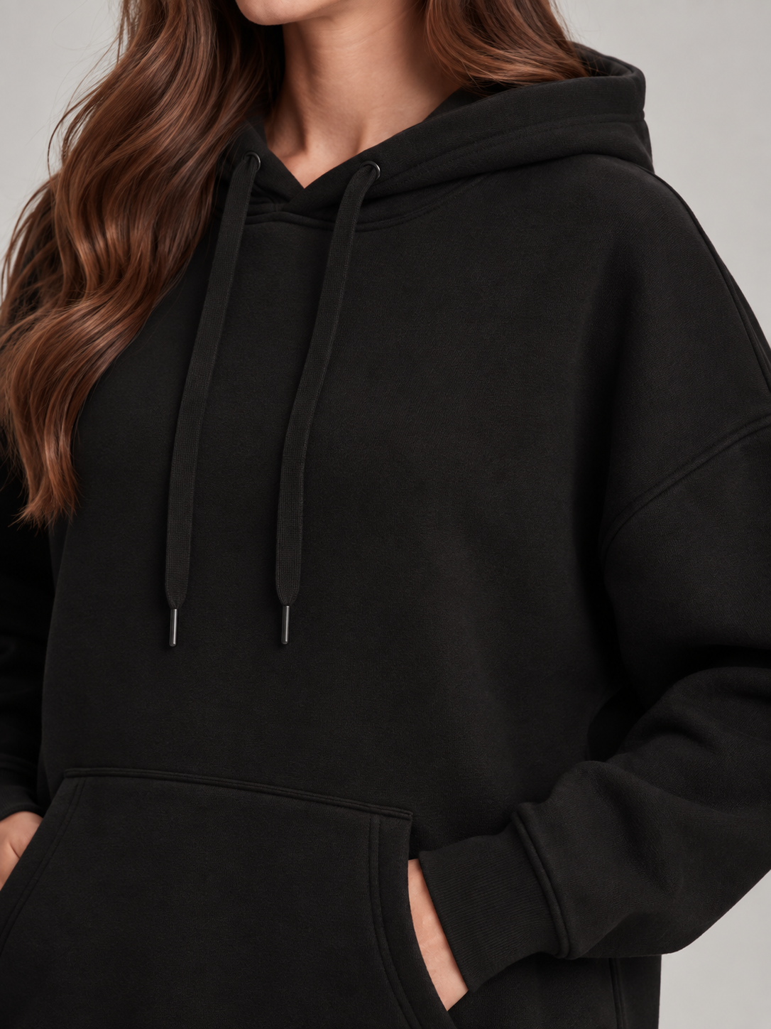 Harlow | Fleece-Lined Hooded Midi Dress