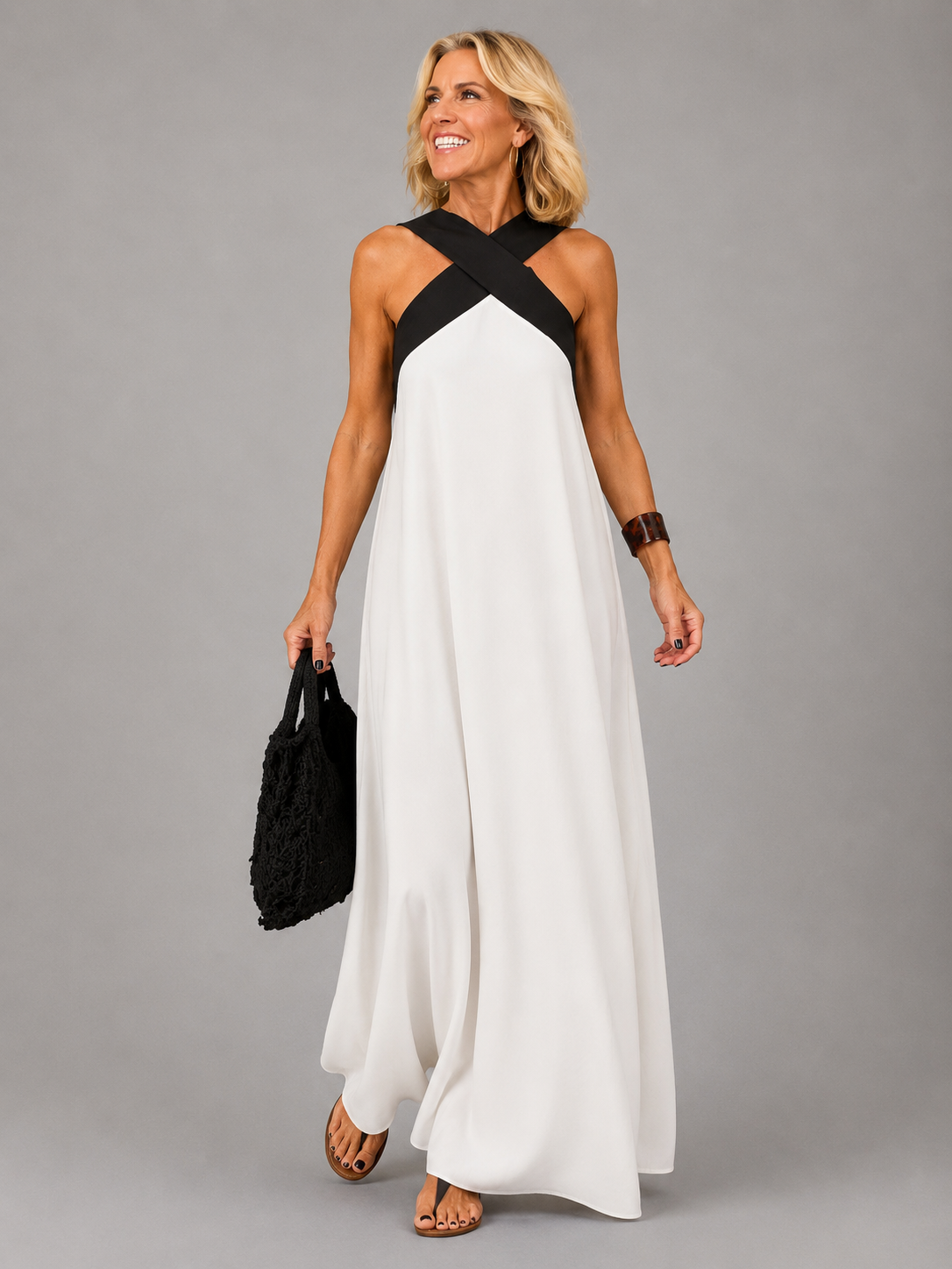 Celene | Cross Front Maxi Dress
