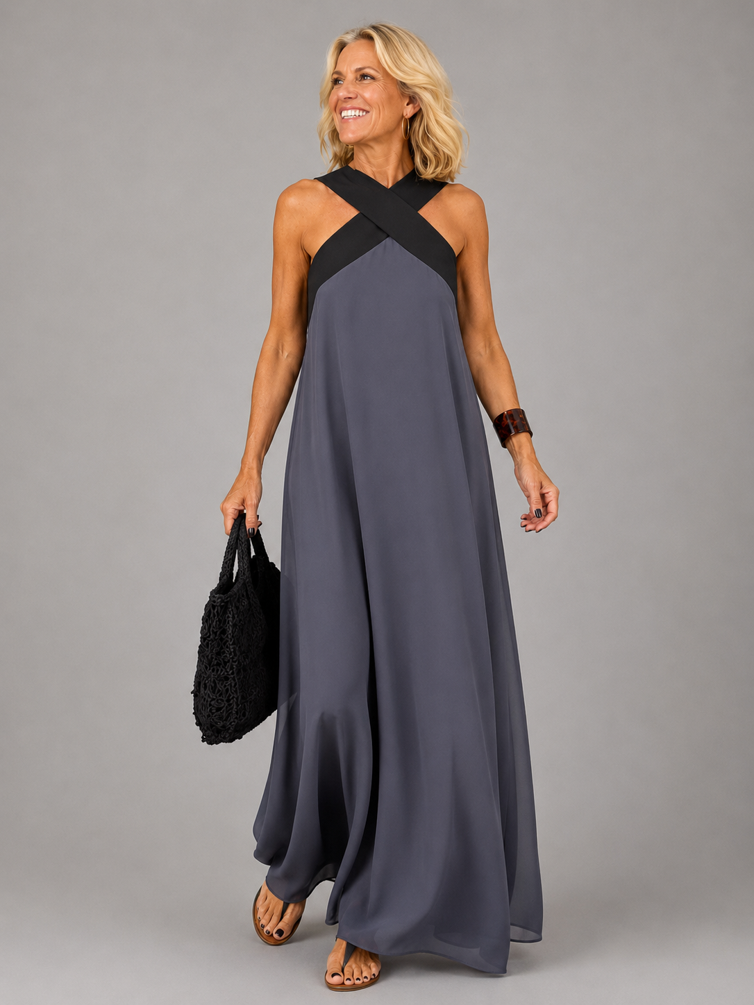Celene | Cross Front Maxi Dress
