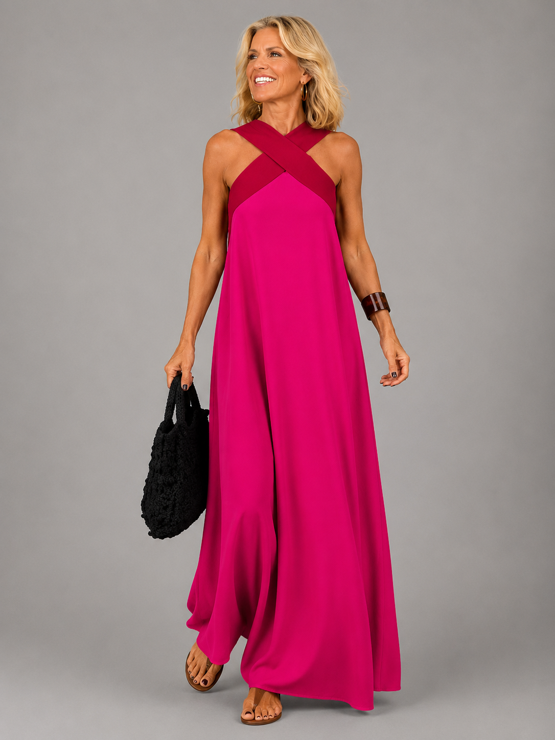 Celene | Cross Front Maxi Dress