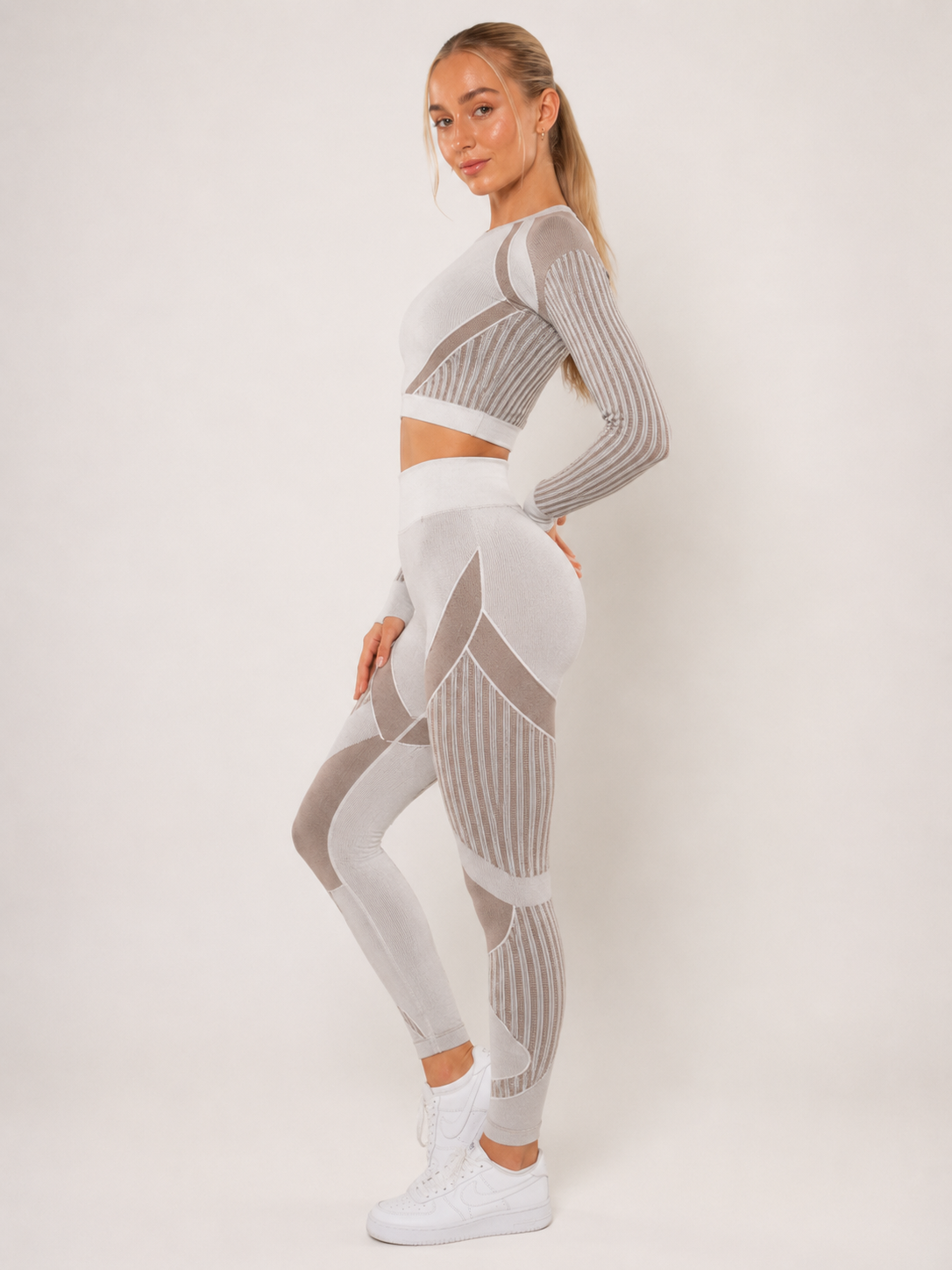 Bianca | Seamless Mesh-Panel Legging Co-ord Set