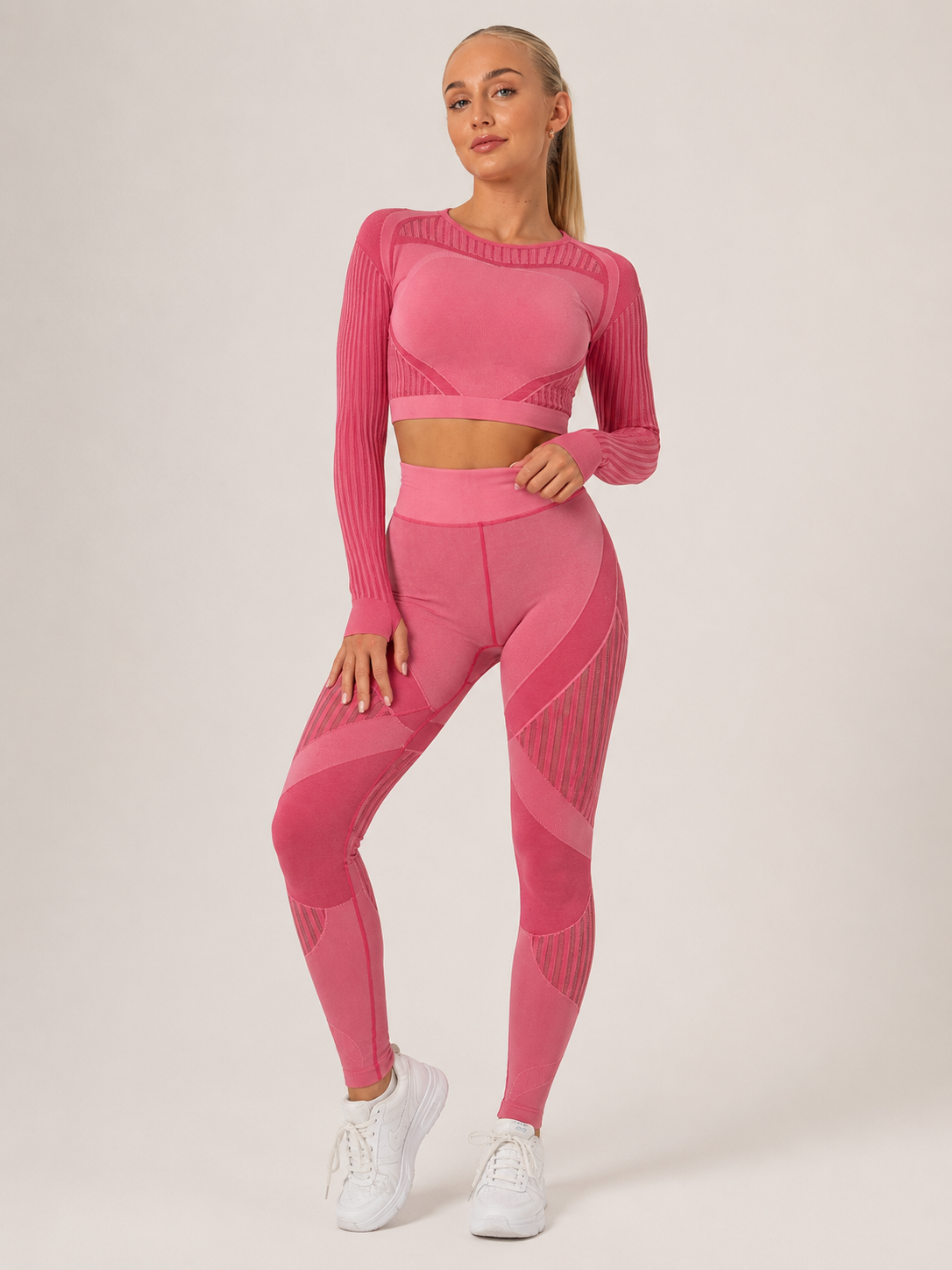 Bianca | Seamless Mesh-Panel Legging Co-ord Set