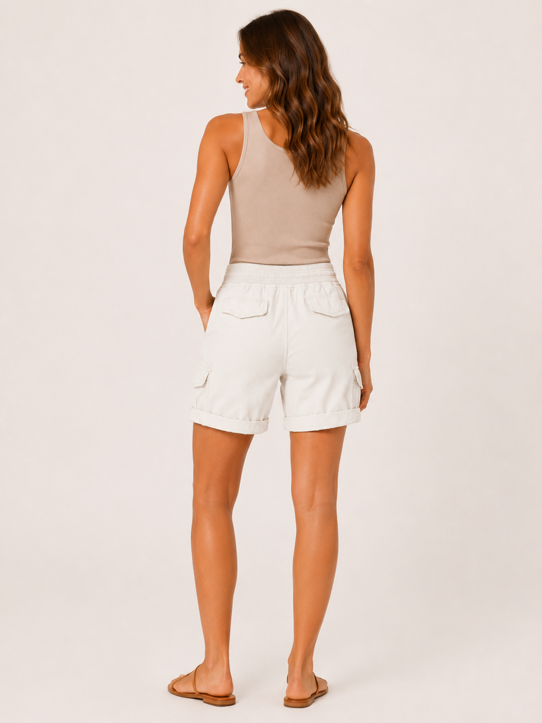 Isolde | Relaxed Cargo Shorts with Drawstring & Flap Pockets