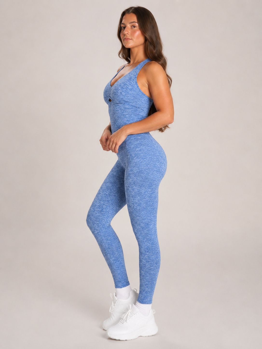 Tatum | Open-Back Sleeveless Full-Length Sports Jumpsuit