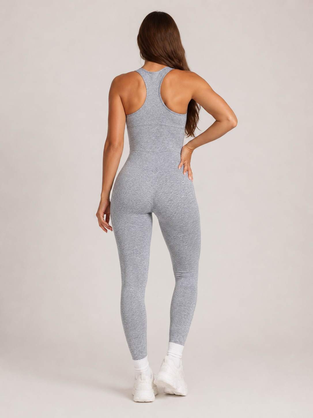 Tatum | Open-Back Sleeveless Full-Length Sports Jumpsuit