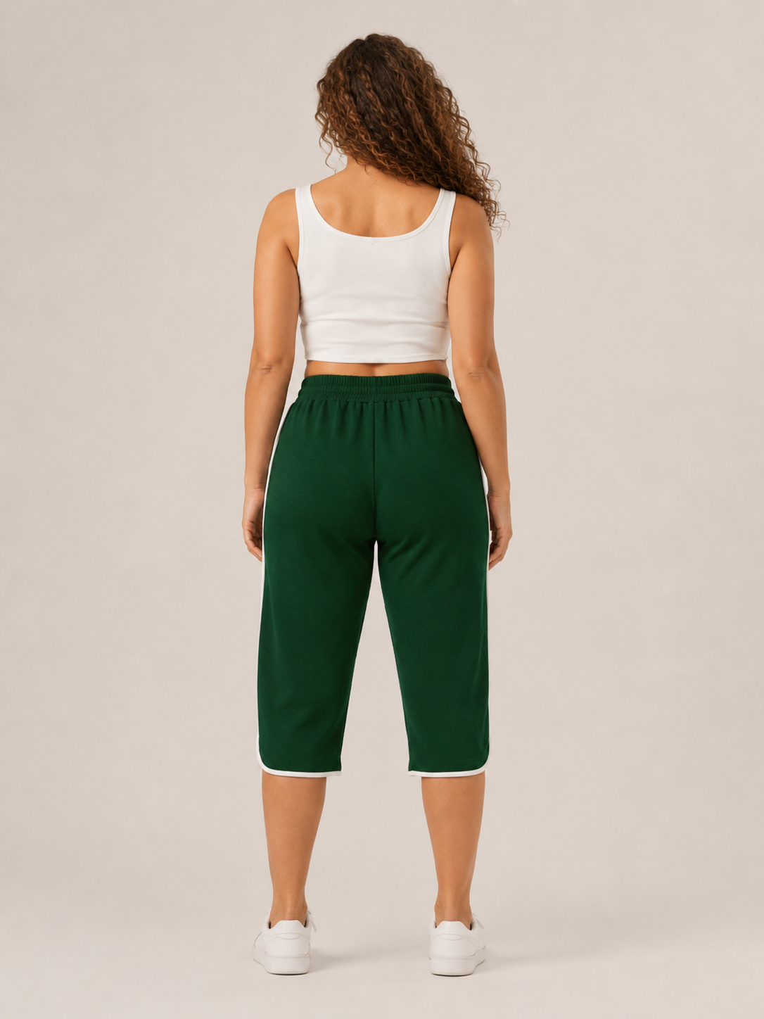 Kennedy | Contrast-Trim Capri Active Pants