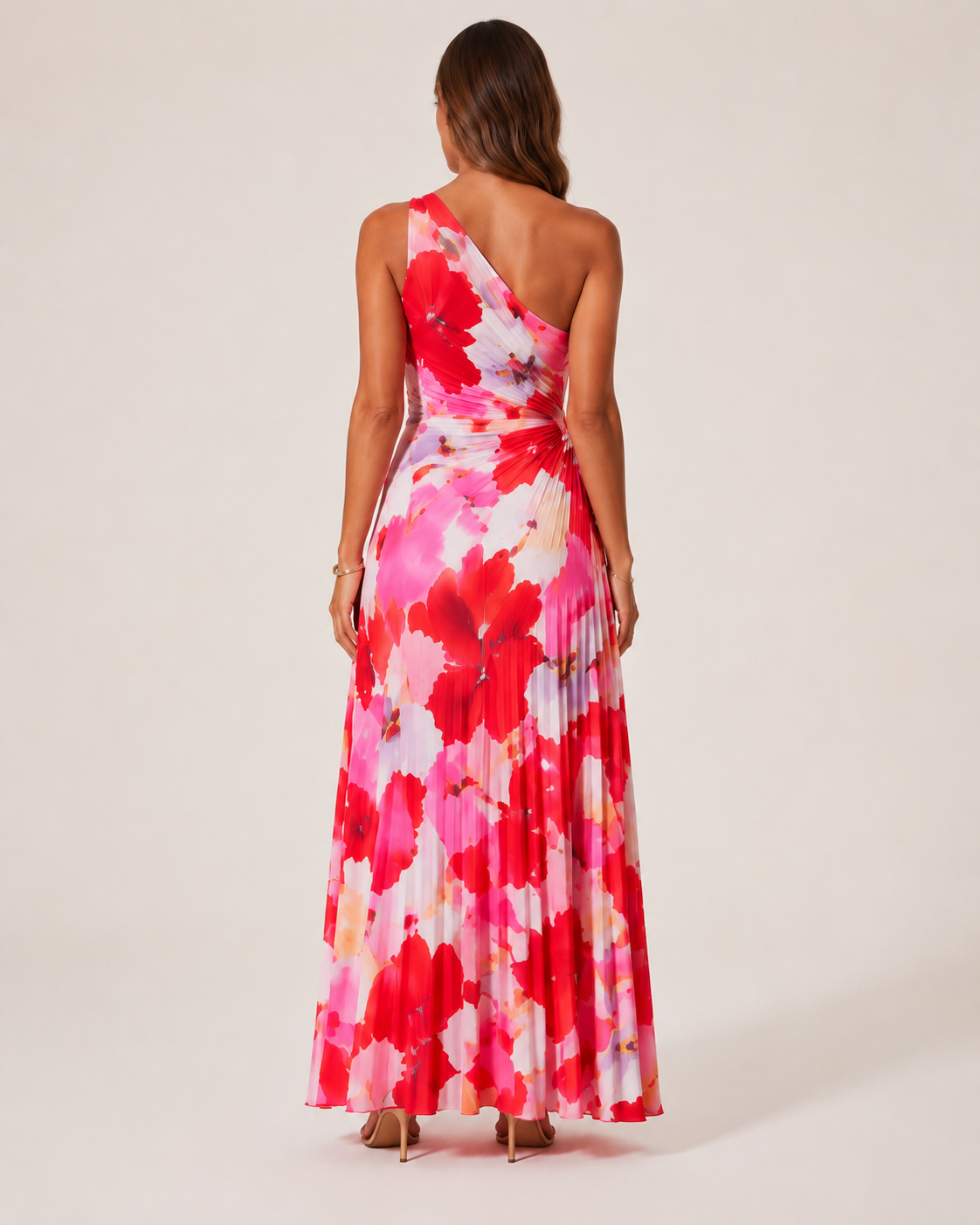 Luciana | One-Shoulder Floral Print Maxi Dress
