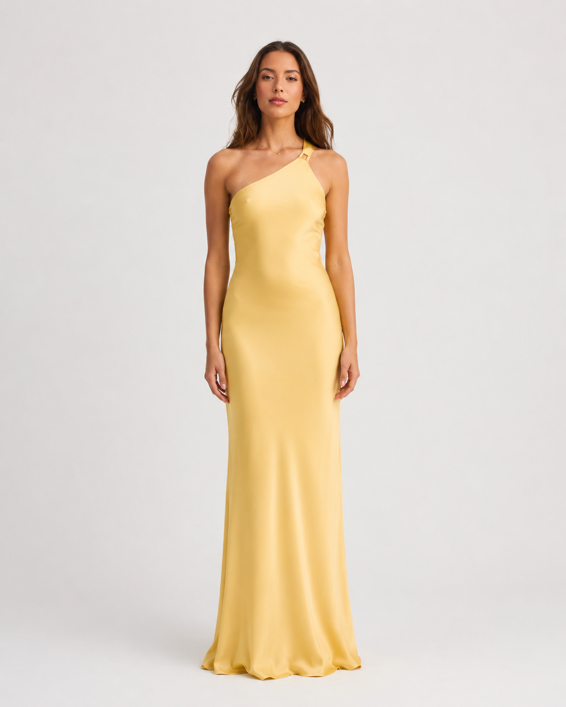 Billie | One-Shoulder Side Split Maxi Dress