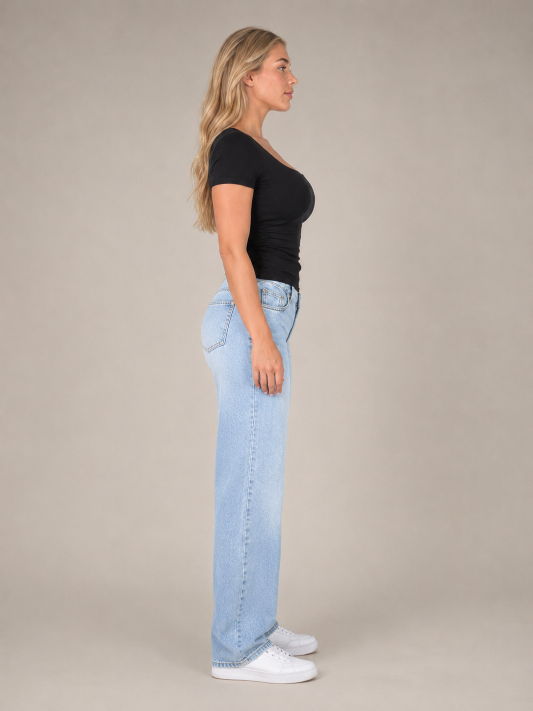 Emerson | Wide U-Neck Cropped T-Shirt
