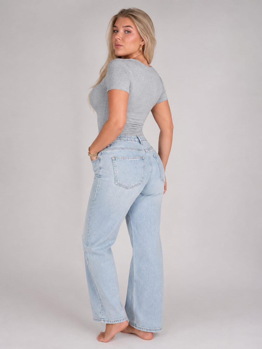 Emerson | Wide U-Neck Cropped T-Shirt