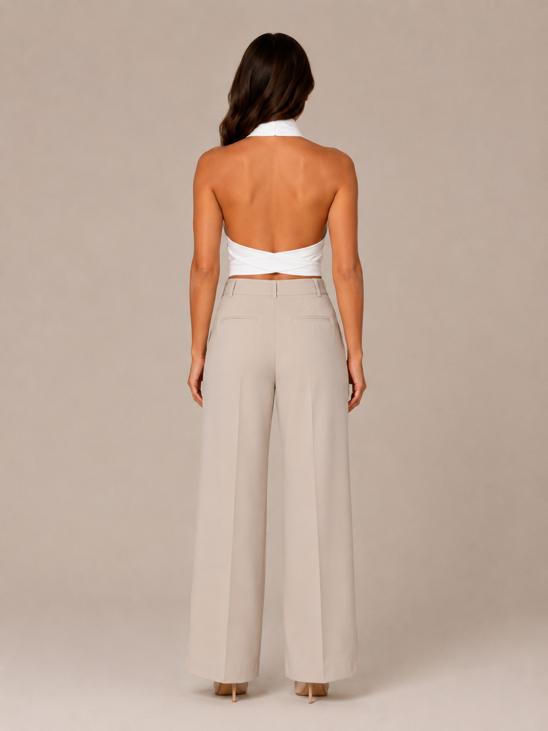 Elin | Backless Halter Crop Top