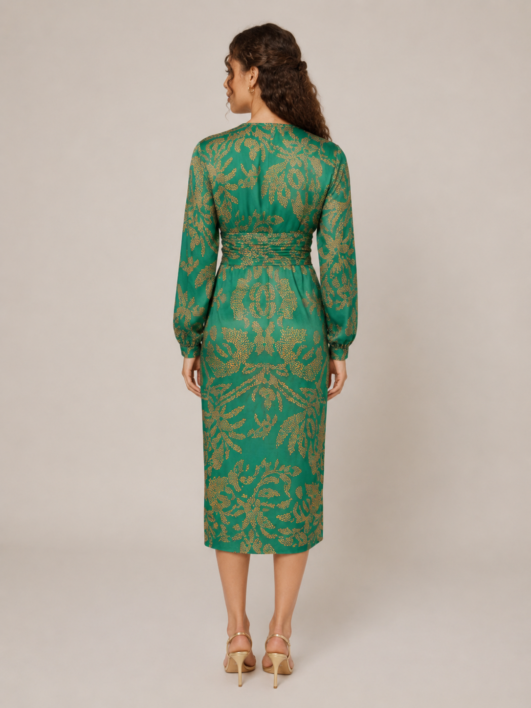 Saskia | Floral Print Button-Front Midi Dress