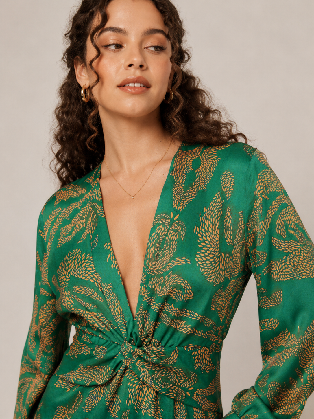 Saskia | Floral Print Button-Front Midi Dress