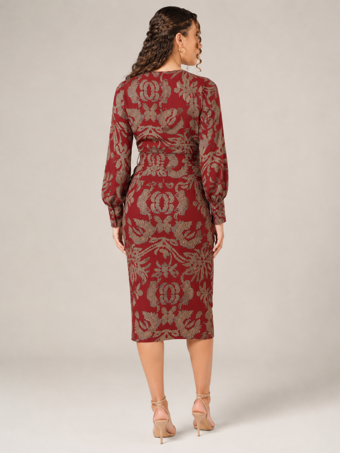 Saskia | Floral Print Button-Front Midi Dress