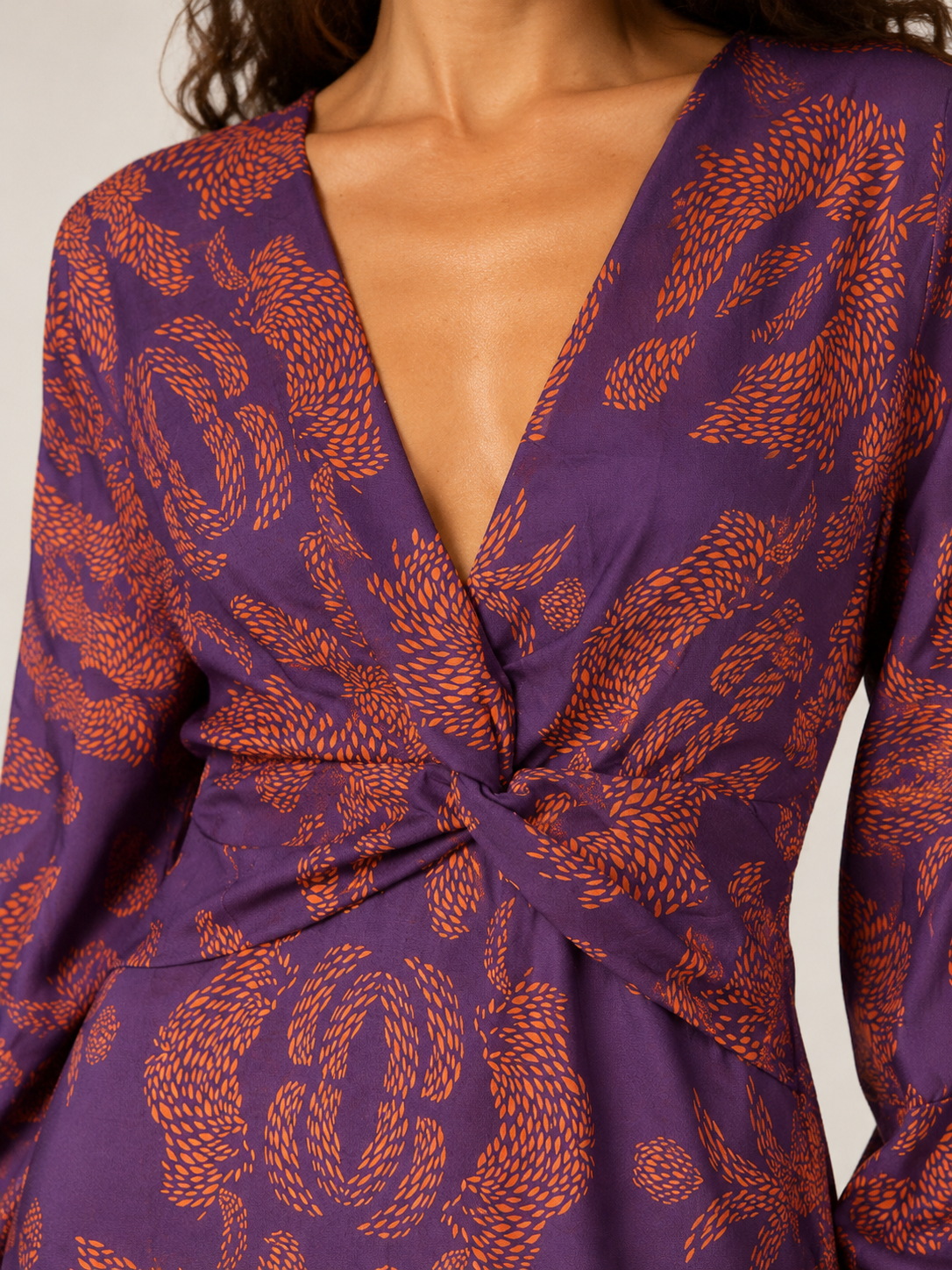 Saskia | Floral Print Button-Front Midi Dress