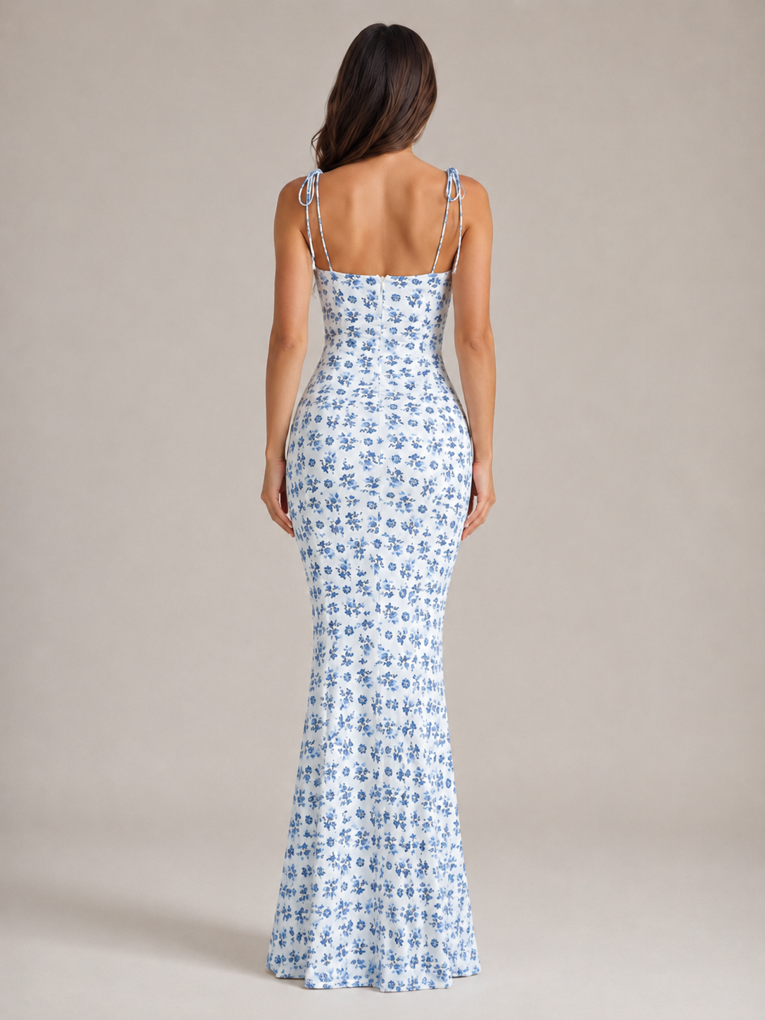 Maeve | Floral Print Bow Detail Maxi Dress