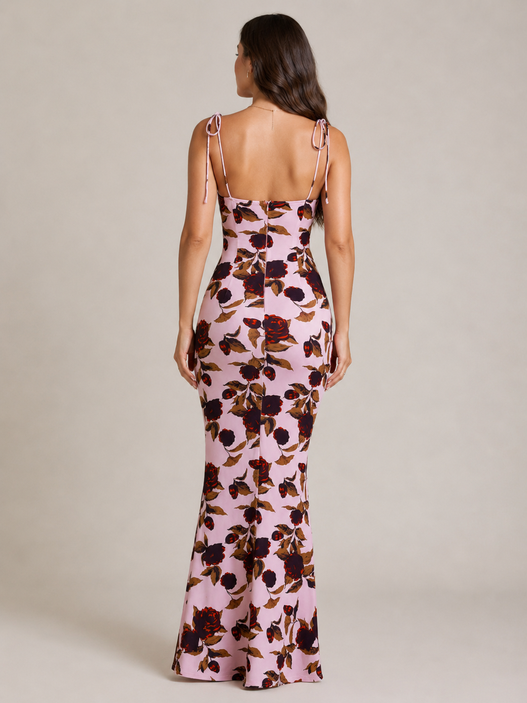 Maeve | Floral Print Bow Detail Maxi Dress