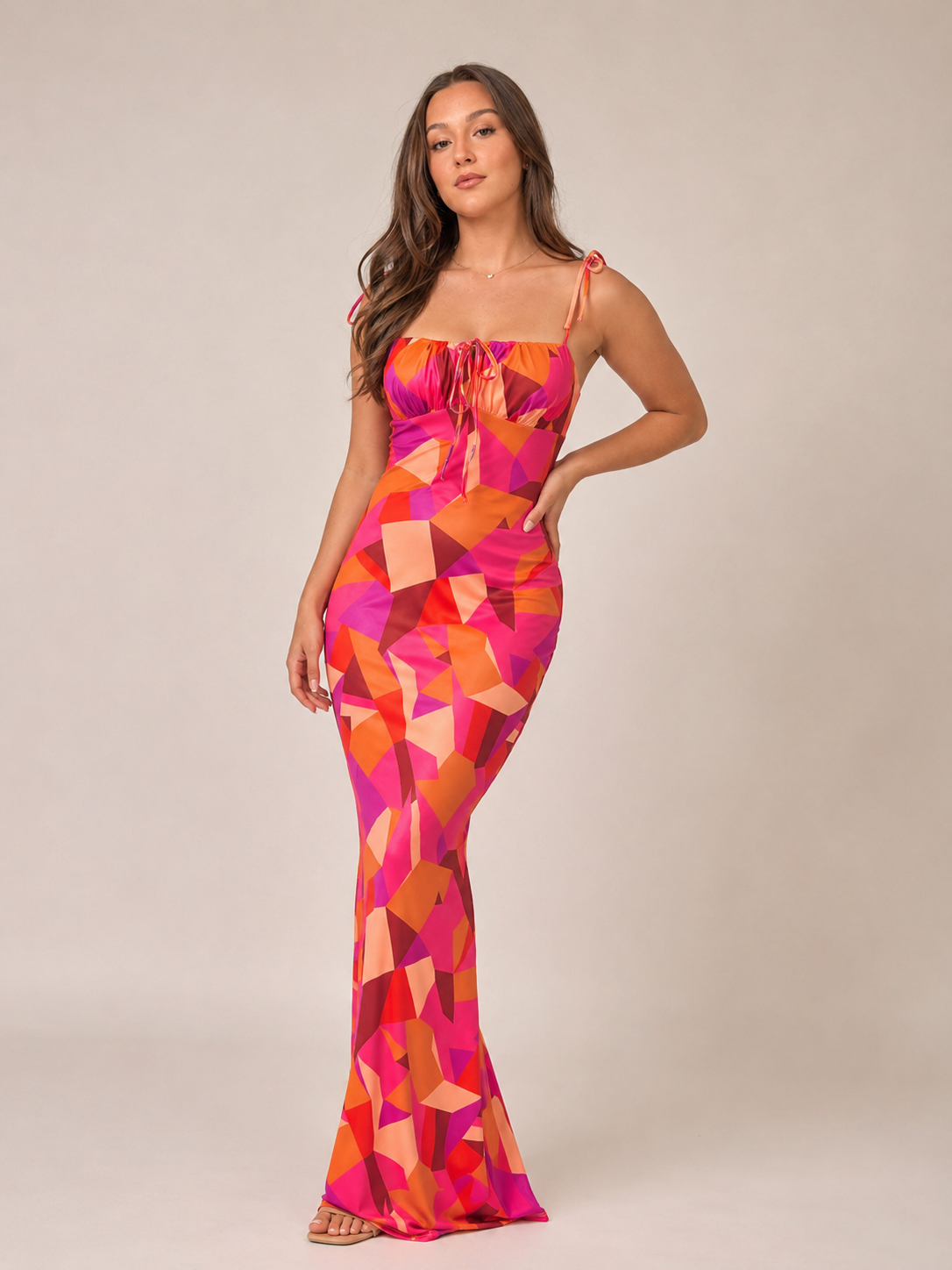 Maeve | Floral Print Bow Detail Maxi Dress