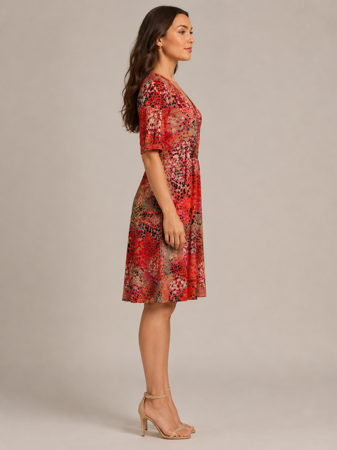 Giselle | V-Neck Side Pocket Midi Dress
