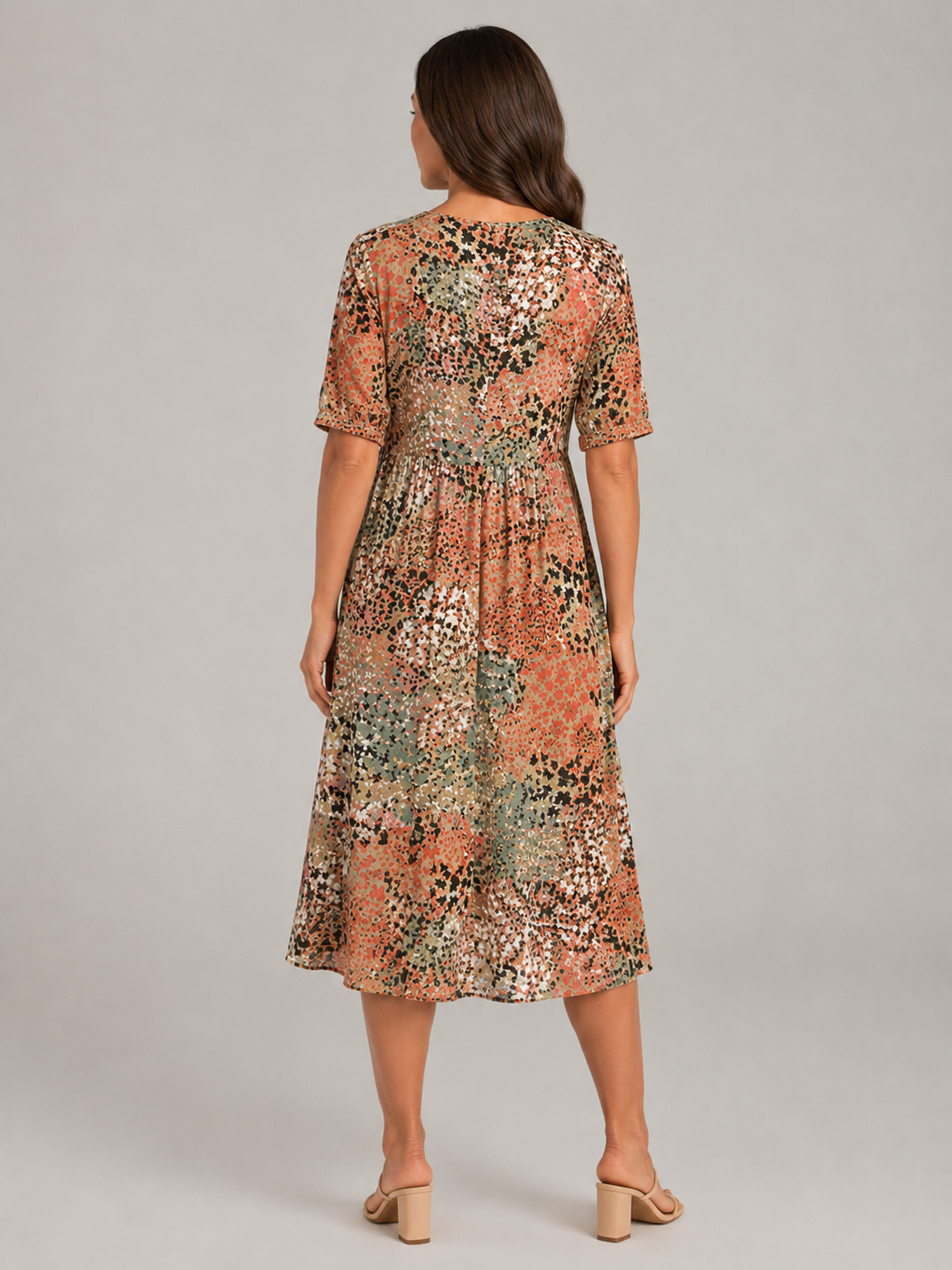 Giselle | V-Neck Side Pocket Midi Dress