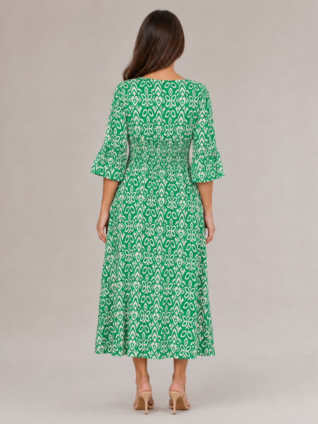 Everly | V-Neck Graphic Print Boho Maxi Dress