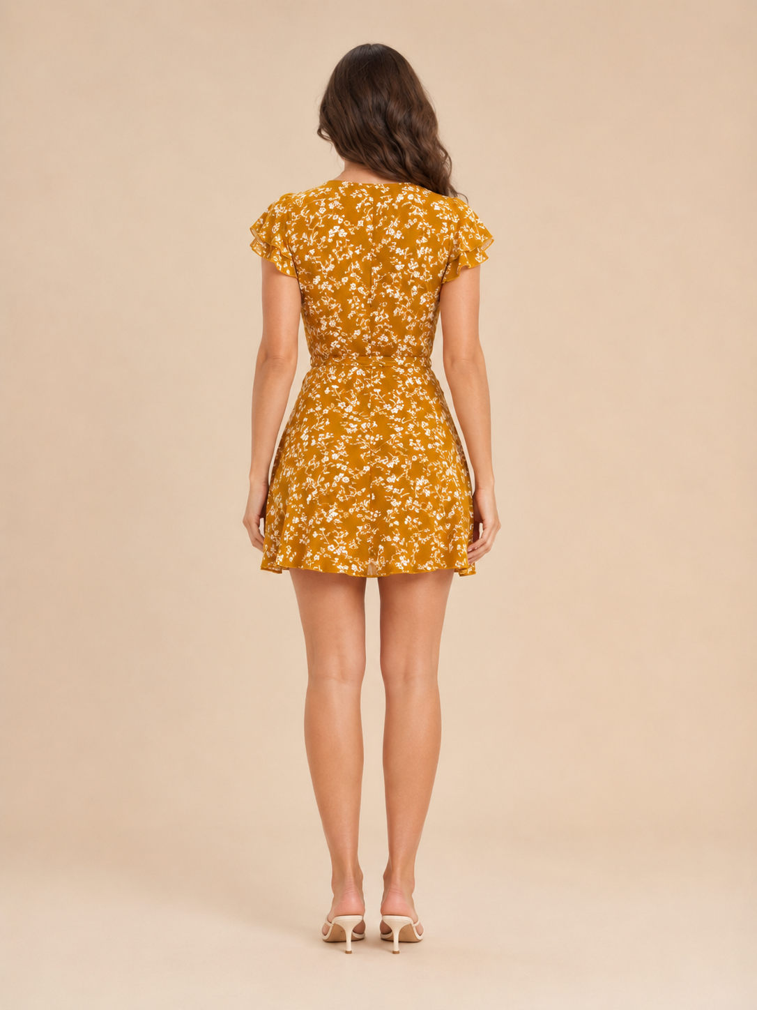 Nadia | V-Neck Summer Print Midi Dress
