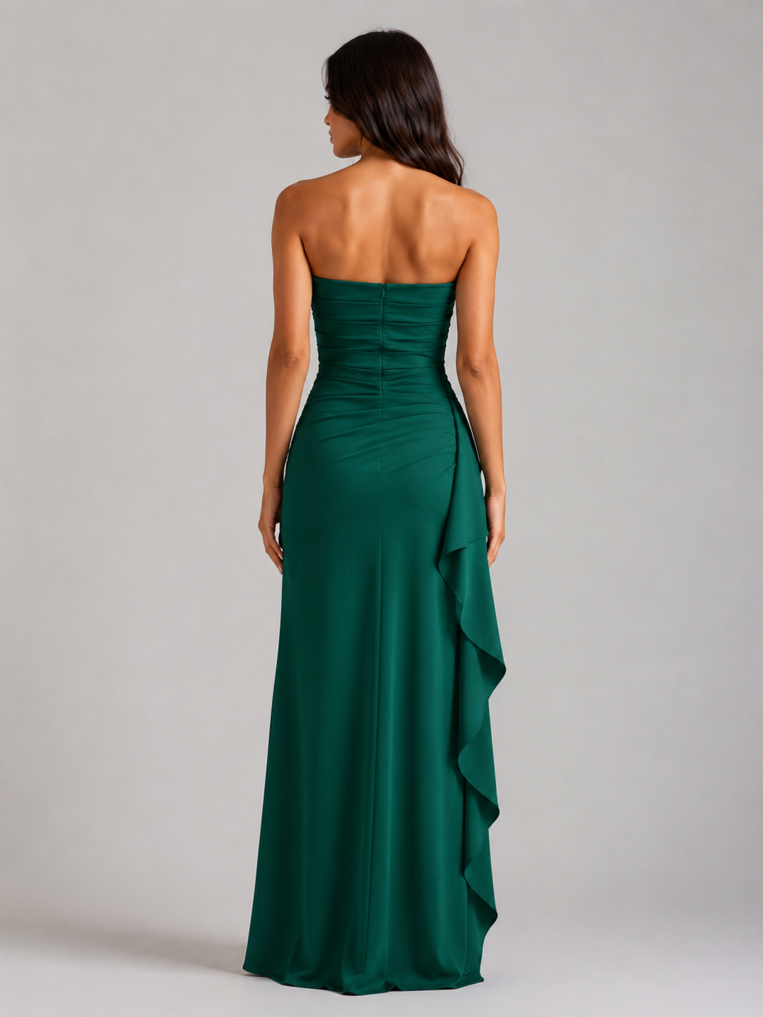 Ada | Strapless Side Split Maxi Dress