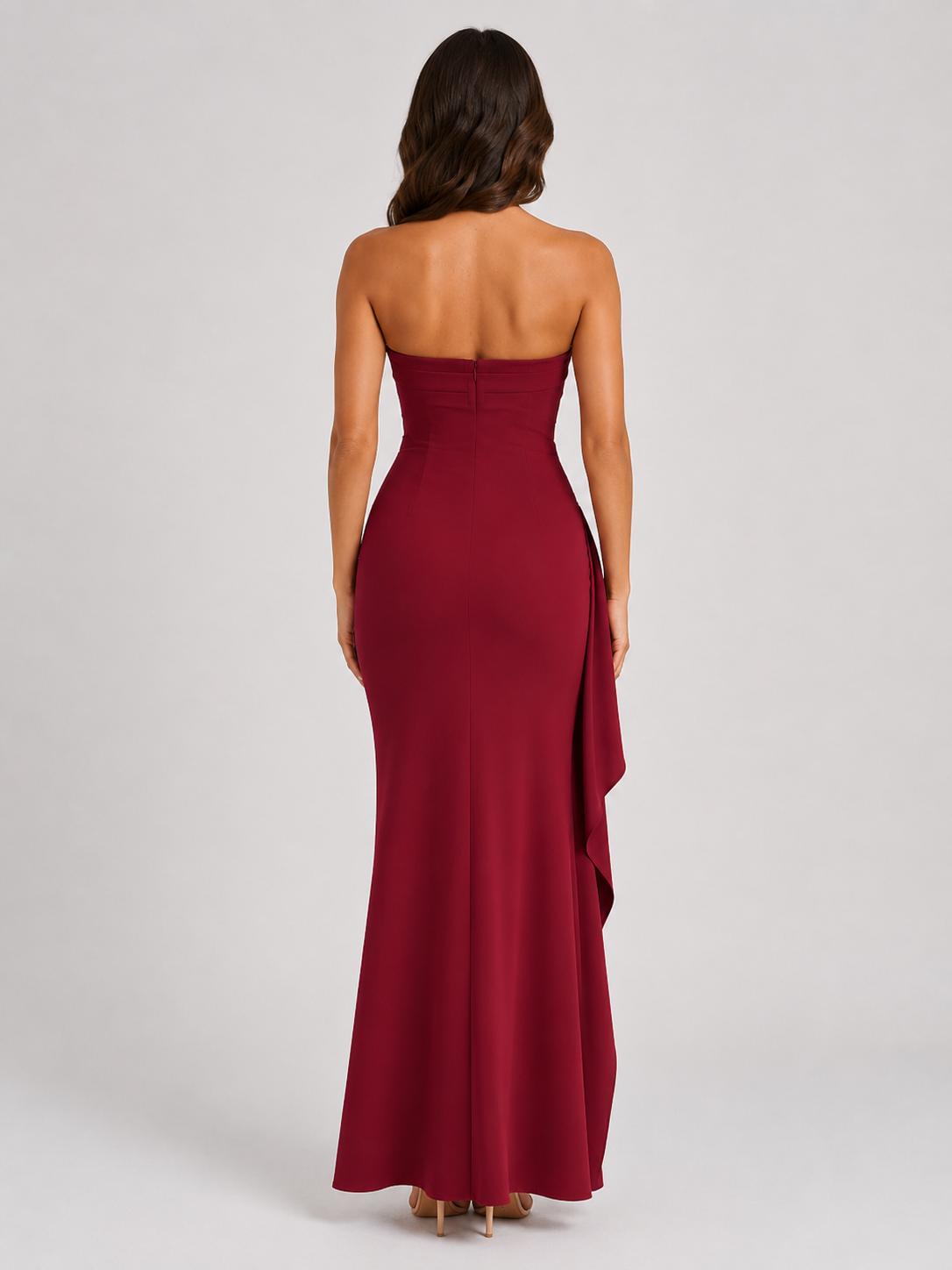 Ada | Strapless Side Split Maxi Dress