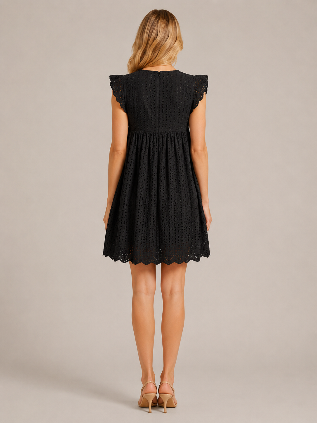 Hadley | V-Neck Lace Midi Dress with Pockets