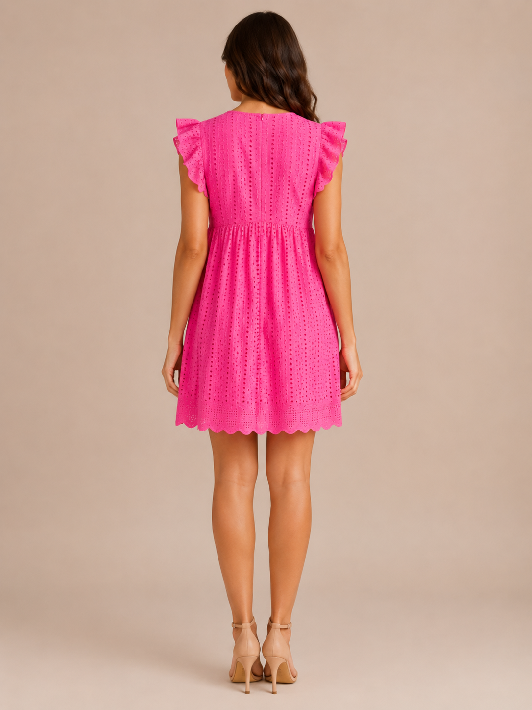 Hadley | V-Neck Lace Midi Dress with Pockets