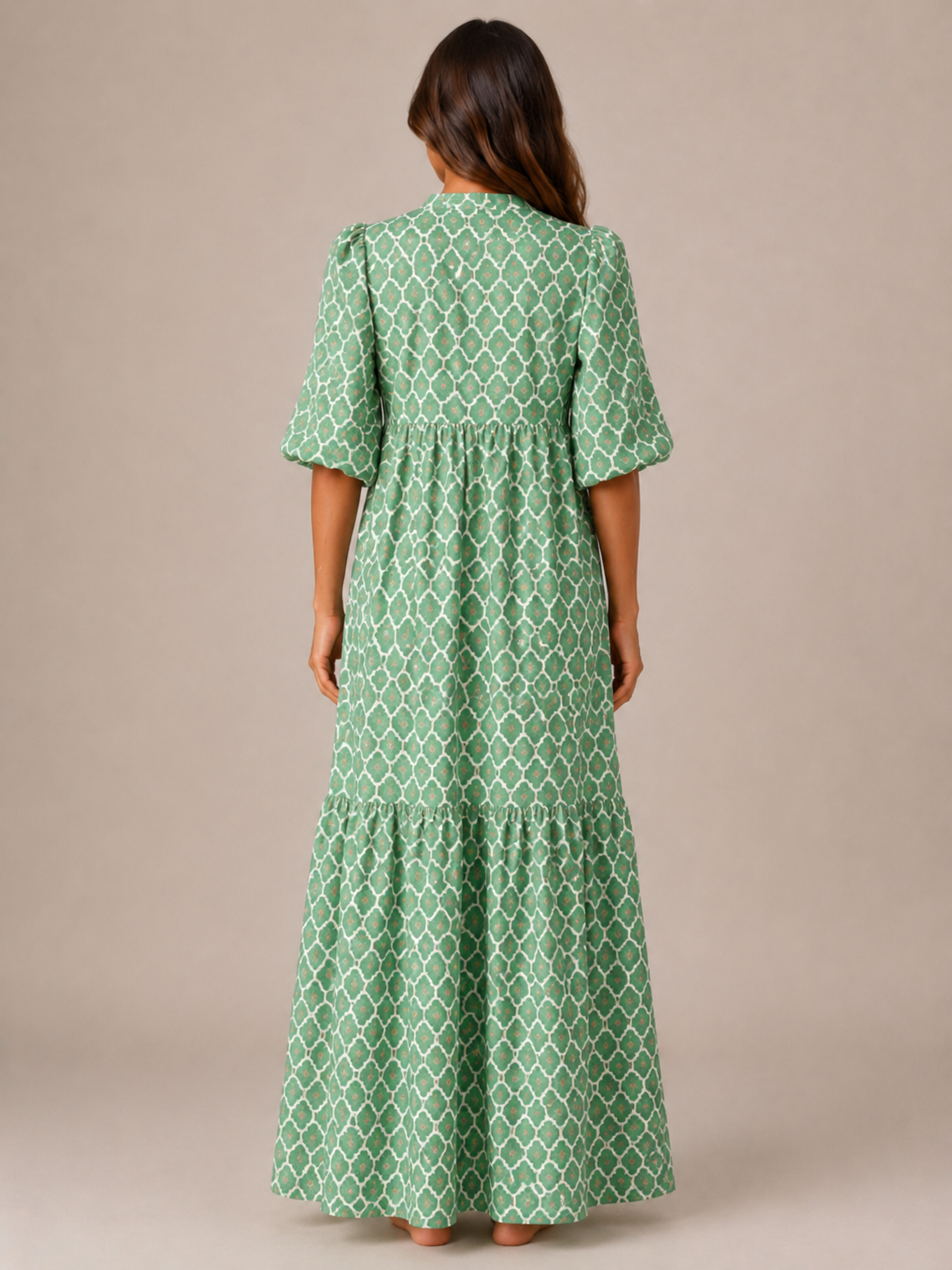 Paola | V-Neck Printed Maxi Dress