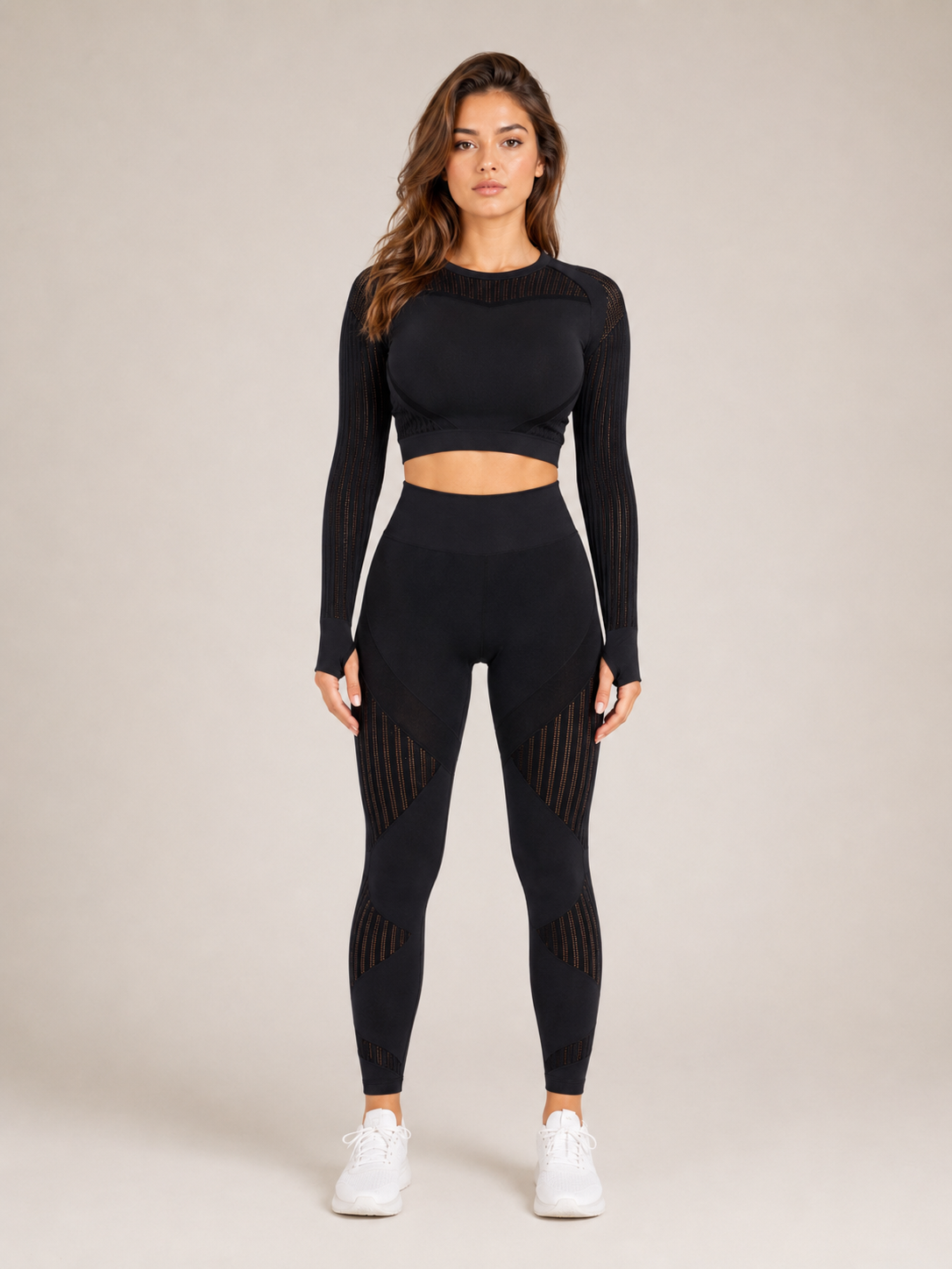 Willa | Long Sleeve High-Waist Ribbed Yoga Co-ord Set