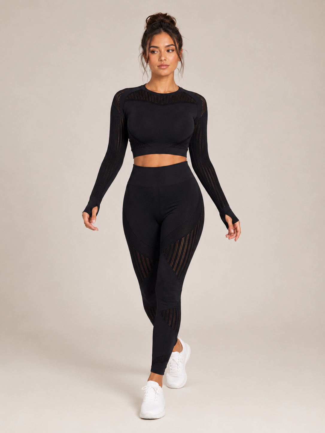 Willa | Long Sleeve High-Waist Ribbed Yoga Co-ord Set