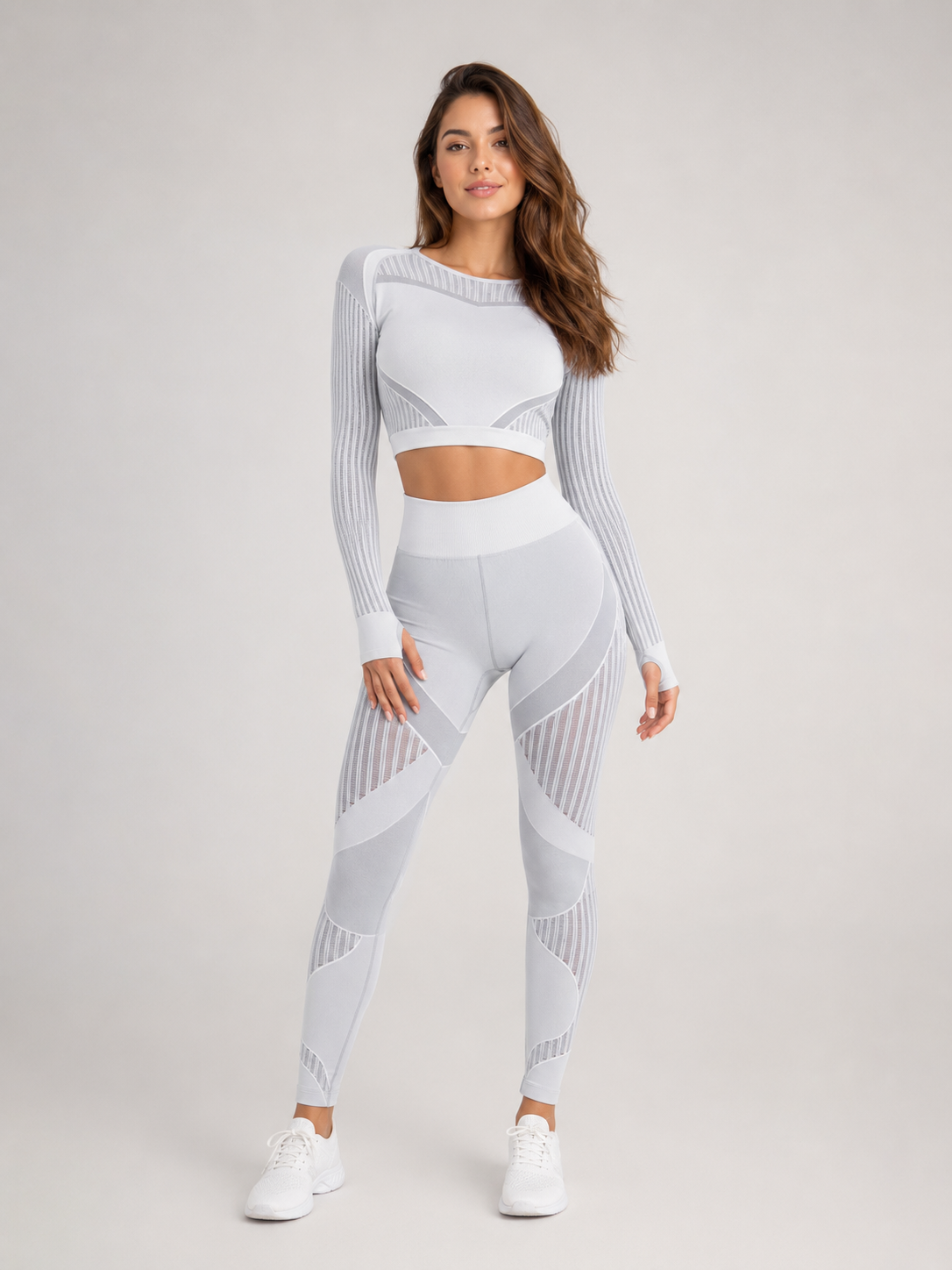 Willa | Long Sleeve High-Waist Ribbed Yoga Co-ord Set