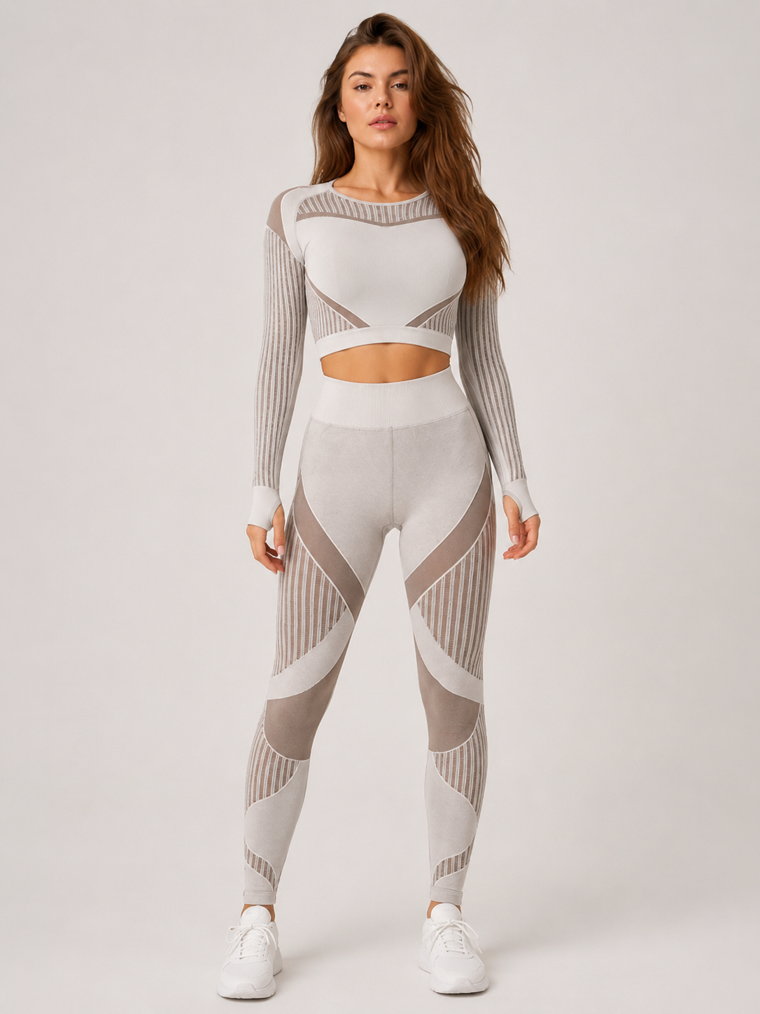 Willa | Long Sleeve High-Waist Ribbed Yoga Co-ord Set
