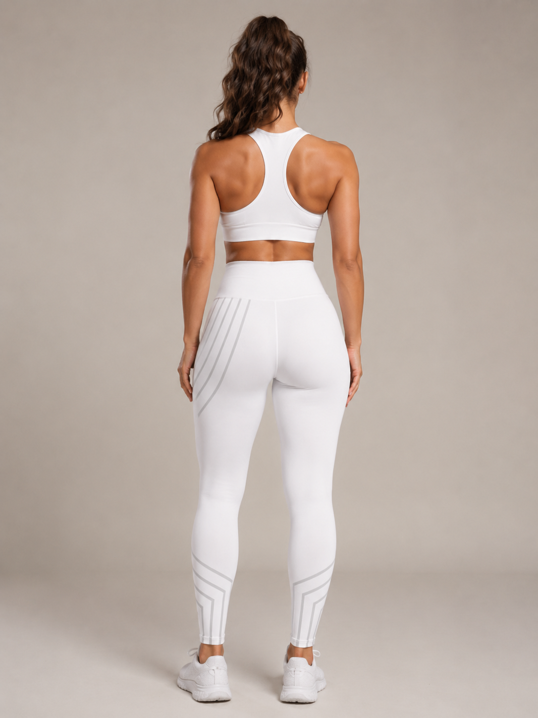 Riley | High-Waisted Line-Print Sports Leggings