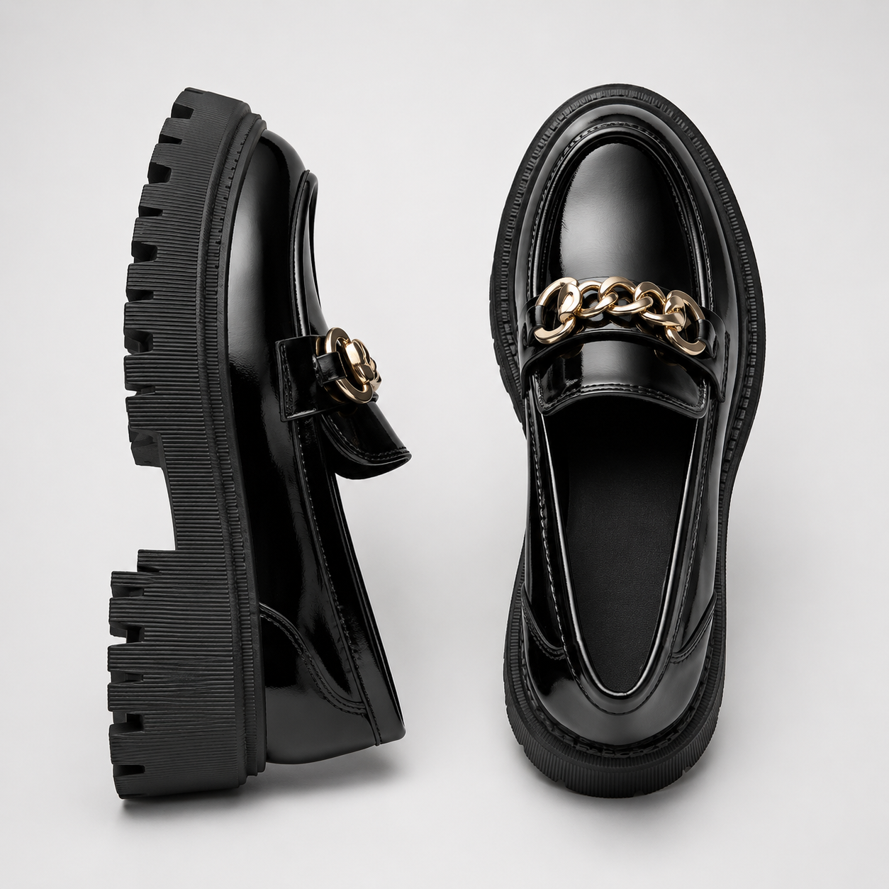 Belen | Block Heel Platform Loafers