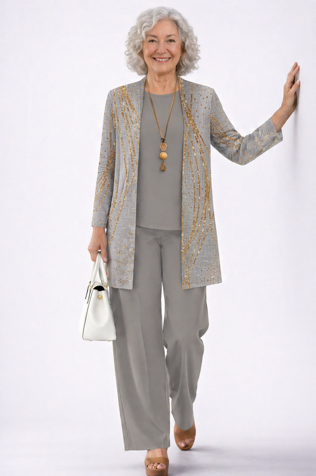 Adriana | Linen-Look Three-Piece Co-ord Set