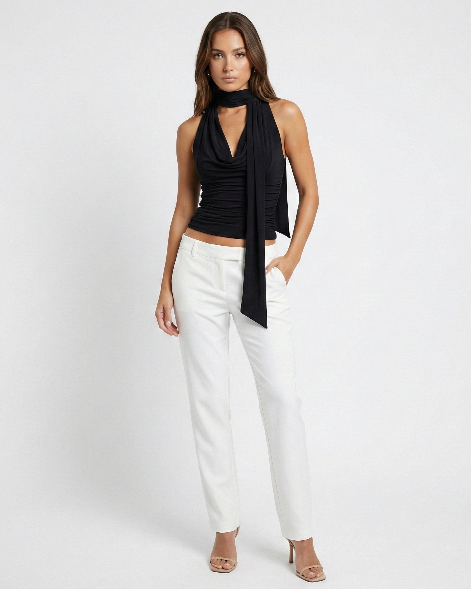 Anais | Cropped Ribbon Detail Camisole Top