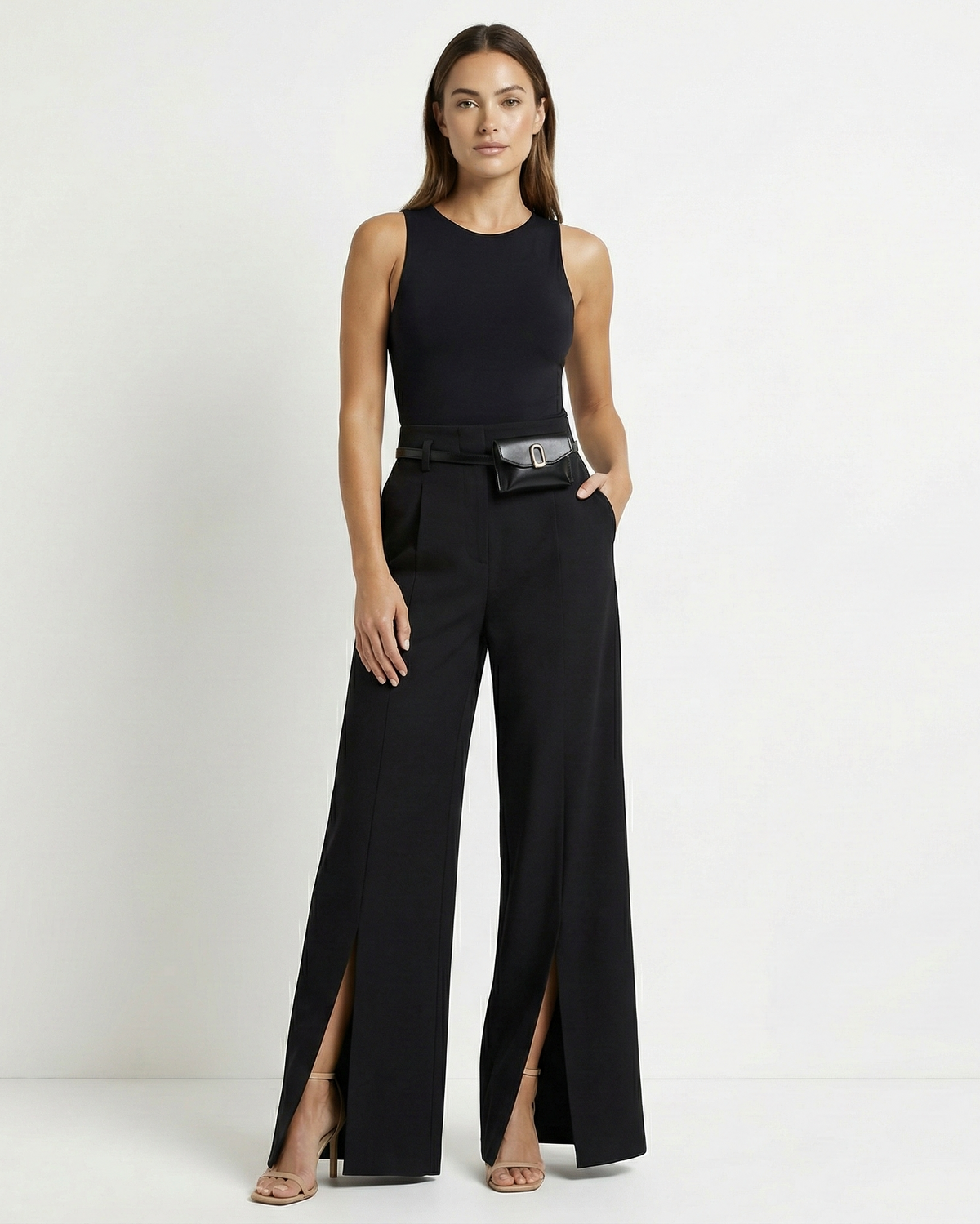 Florencia | High-Rise Pleated Wide-Leg Trousers