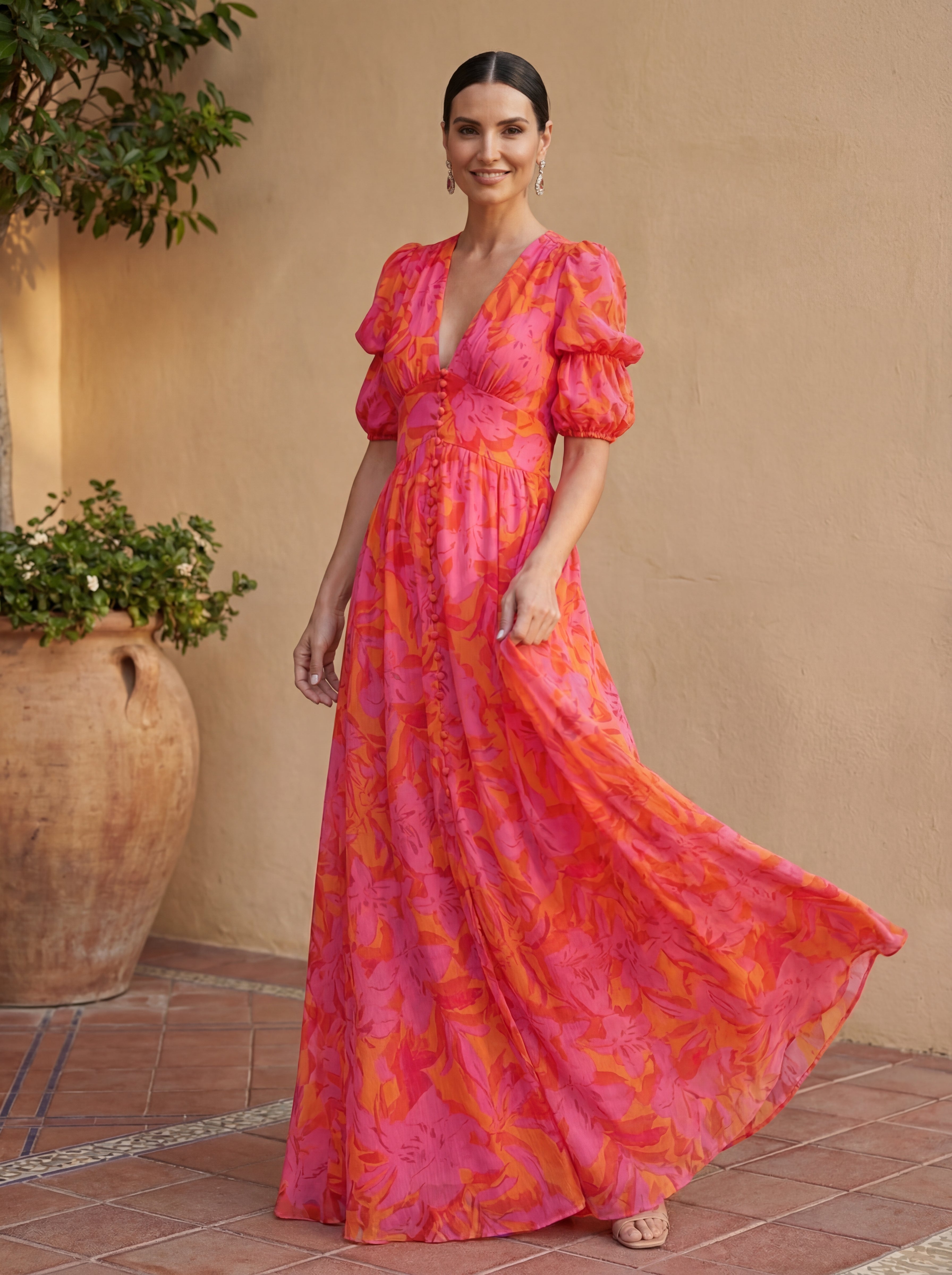 Florette | Floral Print Garden Party Maxi Dress