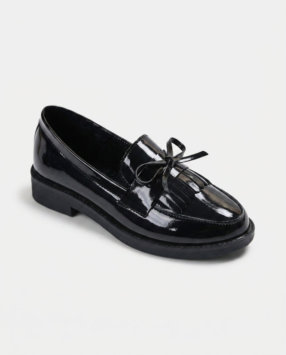 Elisa | Classic Patent Slip-On Loafers