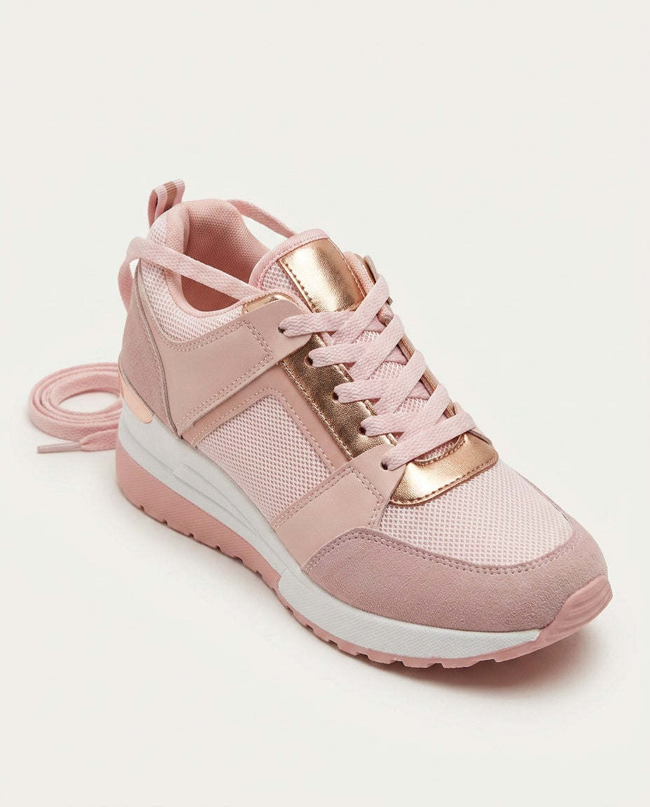 Vivienne | Lace-Up Cushioned Platform Sneakers