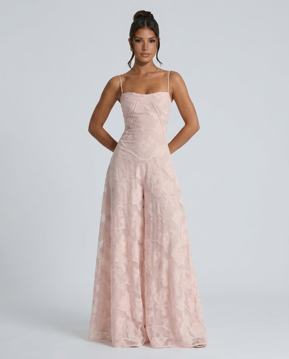 Quinn | Sweetheart Darted Satin-Look Maxi Dress