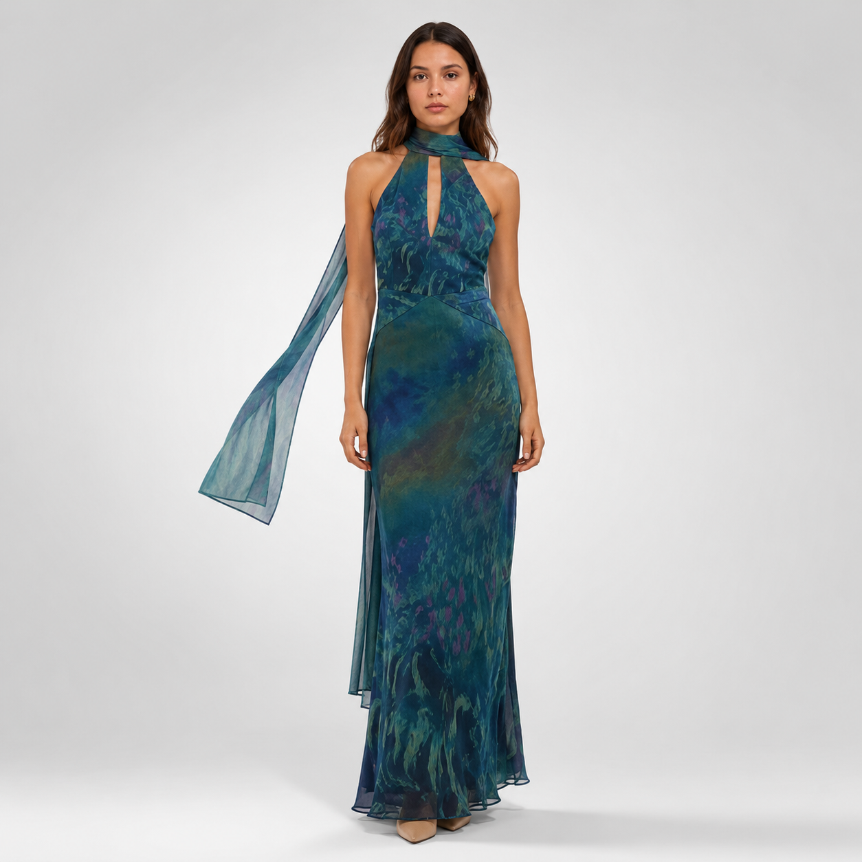 Divina | Backless Fitted Smooth Maxi Dress