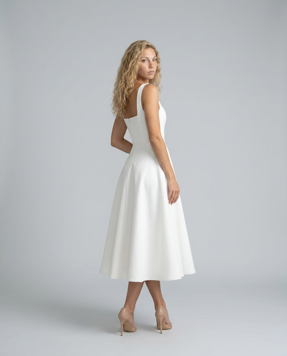 Coralie | Sleeveless A-Line Midi Dress